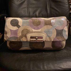 Very Elegant Evening Sequins New Coach Bag size 13x8x4